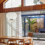 Dining room featuring cedar ceiling