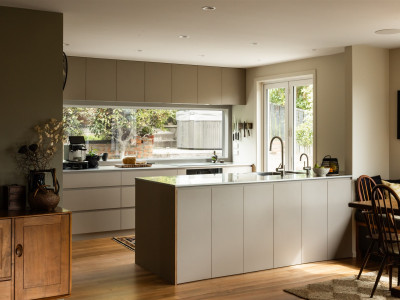 Warm neutrals and earthy greens for a nature-inspired Wellington home