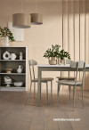 A soft pink dining room