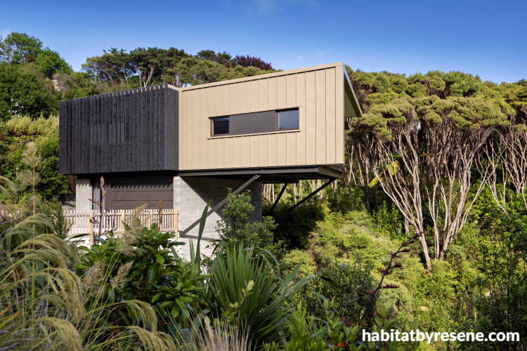 Exterior, house exterior featuring Resene Nocturnal and cladding