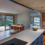 Open-plan kitchen, open-plan kitchen and dining area featuring Resene Double Merino