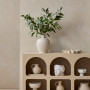 Hallway cabinet featuring Resene Biscotti and Resene Double Biscotti