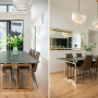 Dining room, neutral dining room, neutral dining room featuring Resene Half Sea Fog