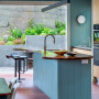 Kitchen, open plan kitchen, blue kitchen