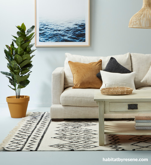 Lounge, lounge featuring Resene Half Duck Egg Blue