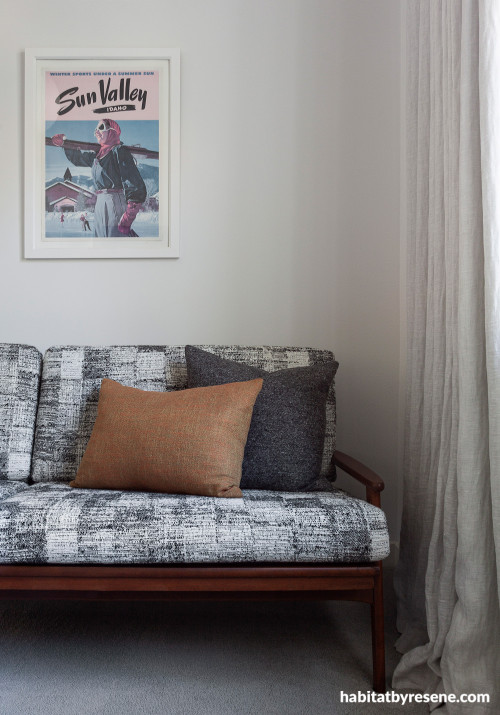 Lounge, neutral lounge, white lounge, lounge featuring Resene Half Wan White