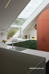 Kitchen, dark grey and white kitchen, kitchen featuring statement pantry