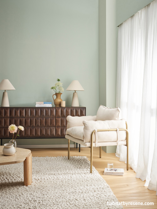 Living room featuring Resene Pumice