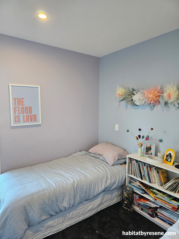 Children's room featuring soft pastel blue Resene Blue Haze.