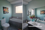 Bathroom, bathroom featuring soft blue Resene Opal
