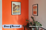 Entranceway, entranceway featuring bright orange wall