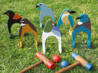 School holiday fun: Make your own bird themed croquet set 