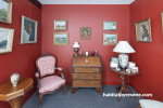 A red living room