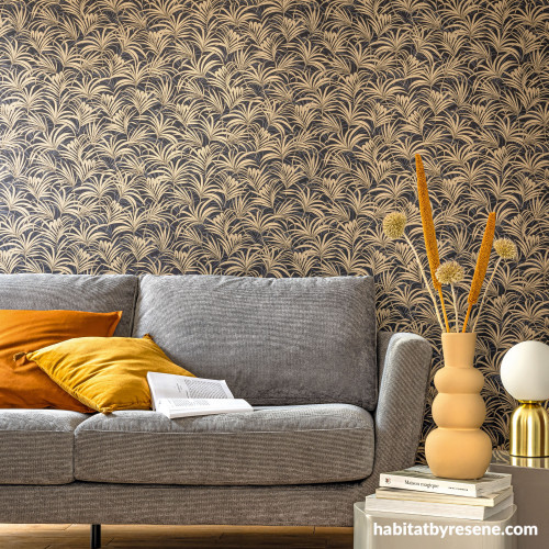Lounge, lounge featuring statement wallpaper
