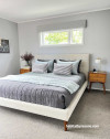 Master bedroom, bright bedroom, light