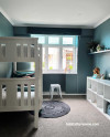 Children's room, bunk beds, blue