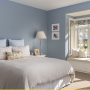 Bedroom, master bedroom, master bedroom featuring Resene Clouded Blue