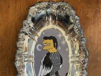 An artist gives silver salvers a Resene makeover for a whole new generation