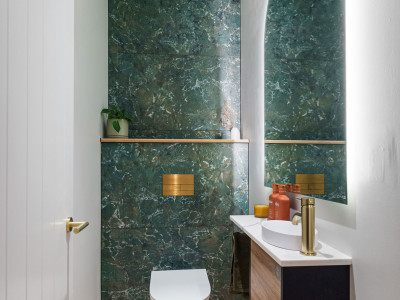 Elegant entrances, stairs, hallways & powder rooms from Three’s The Block NZ this week 