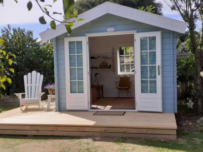 Two colourful SheSheds decorated with Resene Two colourful SheSheds decorated with Resene