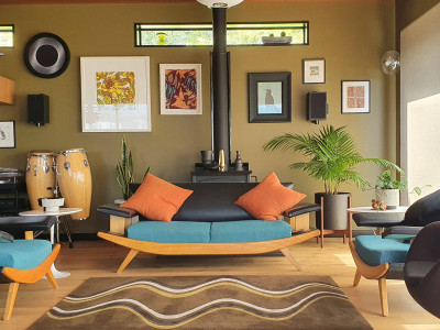 A bold and beautiful mid-century inspired home 