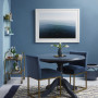Dining room, blue dining room, bold blue dining room