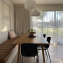 Dining room, neutral dining room, dining room featuring Resene Barely There