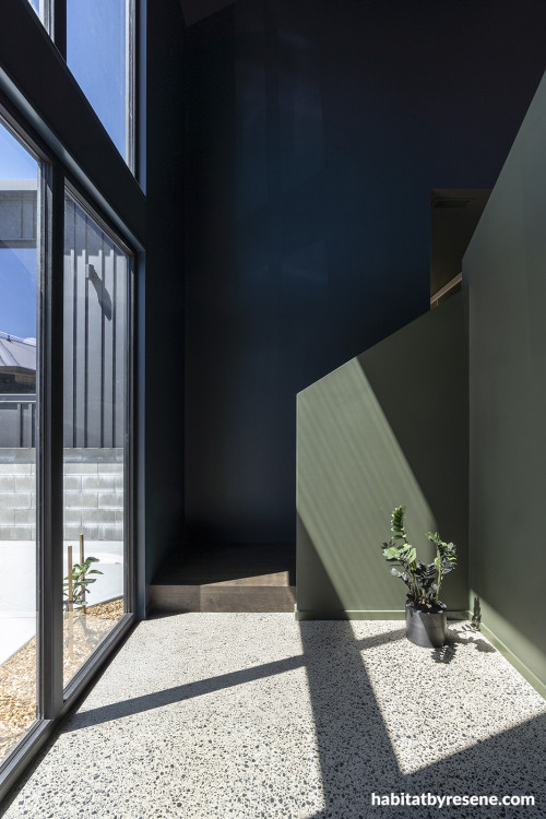 Resene Dark Knight Resene Log Cabin Stairwell