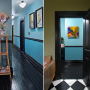 Hallway, entranceway, blue hallway