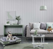 Living area, neutral living area, white and green living area, neutral and green living area