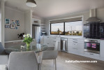 neutral kitchen, neutral colour scheme, small homes, dining, white kitchen, white paint