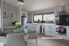 neutral kitchen, neutral colour scheme, small homes, dining, white kitchen, white paint