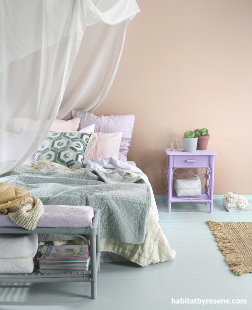 bedroom, pastel, nude, pink, blush, interior trends