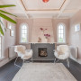 glamorous, interior trends, pink living
