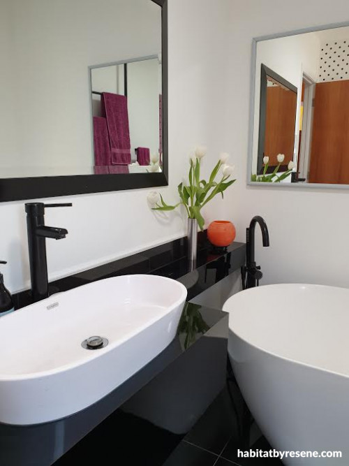 ensuite, bathroom, white bathroom, white ensuite, black and white bathroom