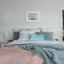 bedroom inspiration, grey and blush bedroom, scans bedroom inspo, Resene 