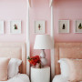pink bedroom, girls bedroom ideas, pink interior ideas, bedroom inspiration, pink feature wall
