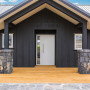 black, exterior, black farmhouse, black exterior