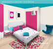 kids bedroom, children's bedroom, interior, pink, turquoise paint, modern, timber floor