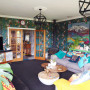 wallpaper inspiration, living room ideas, wallpaper feature, colourful interior ideas, resene