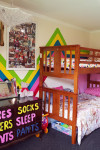 Melanie and Andrew’s Waitara home is a vibrant work of art