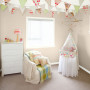 nursery, baby's room, neutral nursery, neutral paints, bunting, children's bedroom 