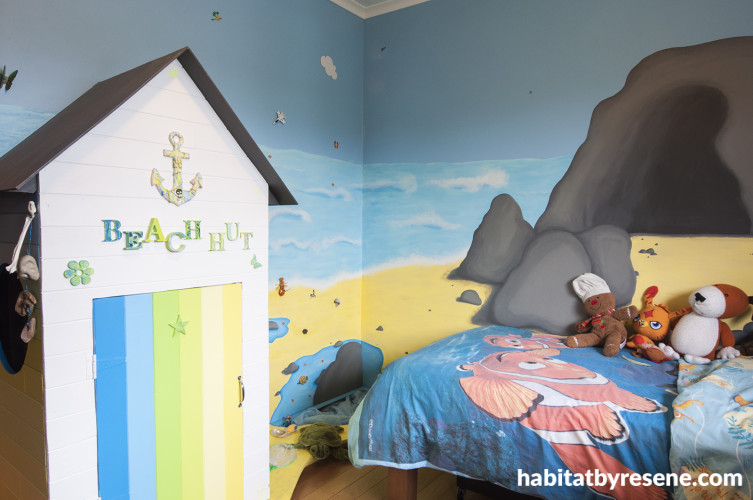themed bedroom, kids bedroom, children, beach hut, beach theme, beach theme bedroom, children's