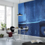 blue wallpaper, feature wallpaper, blue dining room, blue feature wall, dining room