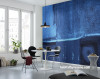 blue wallpaper, feature wallpaper, blue dining room, blue feature wall, dining room