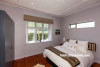 grey bedroom, renovated villa, grey paint, painted ceiling, dark grey paint, light grey paint 