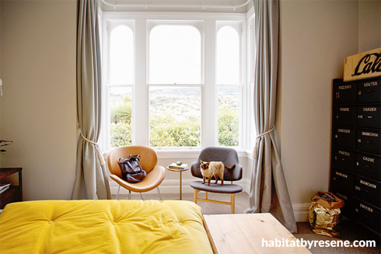 yellow and white bedroom, yellow duvet, yellow comforter, neutral bedroom, bedroom inspo, resene