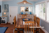 blue dining room, resene cut glass, sea cottage