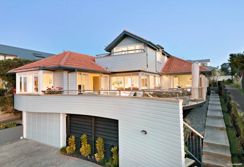 house exterior, blue exterior, white exterior, white house, blue house, painted weatherboards