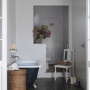 bathroom, clawfoot bath, white bathroom, neutrals, blue bath, freestanding bath 